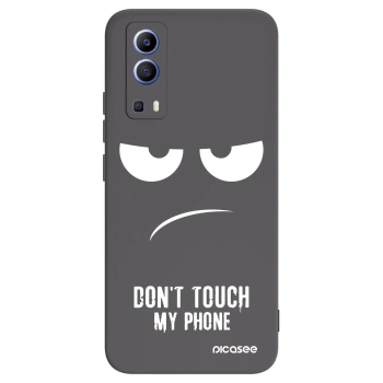 Picasee crna silikonska maskica za Vivo Y52 5G - Don't Touch My Phone
