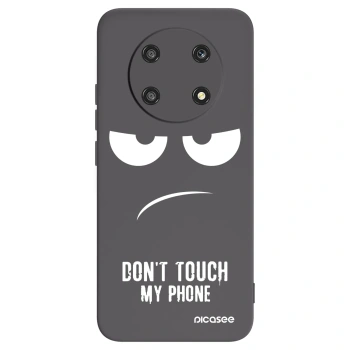 Picasee crna silikonska maskica za Honor Magic4 Lite 5G - Don't Touch My Phone