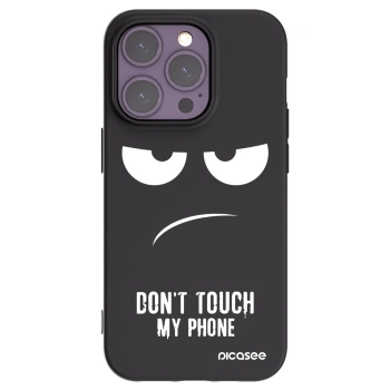 Picasee crna silikonska maskica za Apple iPhone 14 Pro - Don't Touch My Phone