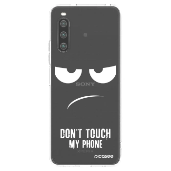 Picasee silikonska prozirna maskica za Sony Xperia 10 IV 5G - Don't Touch My Phone
