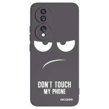 Picasee crna silikonska maskica za Honor 70 - Don't Touch My Phone