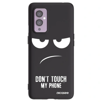 Picasee crna silikonska maskica za OnePlus 9 - Don't Touch My Phone