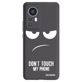 Picasee crna silikonska maskica za Xiaomi 12T - Don't Touch My Phone