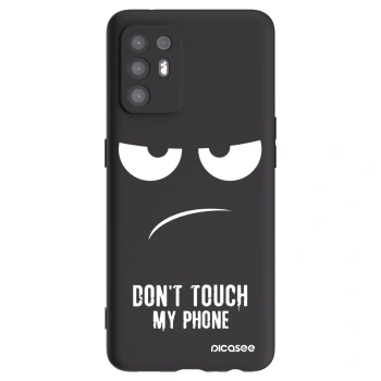 Picasee crna silikonska maskica za OPPO A94 5G - Don't Touch My Phone