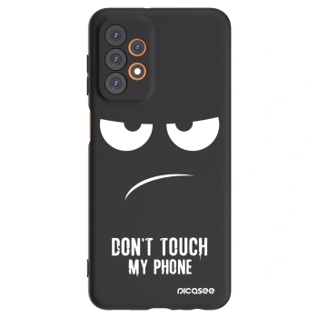 Picasee crna silikonska maskica za Samsung Galaxy A23 A236B 5G - Don't Touch My Phone