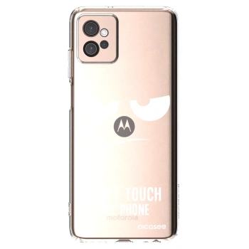 Picasee silikonska prozirna maskica za Motorola Moto G32 - Don't Touch My Phone