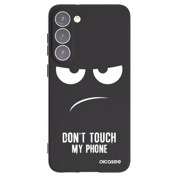 Picasee crna silikonska maskica za Samsung Galaxy S23+ 5G - Don't Touch My Phone