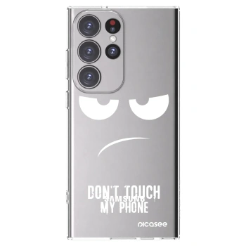 Picasee silikonska prozirna maskica za Samsung Galaxy S23 Ultra 5G - Don't Touch My Phone