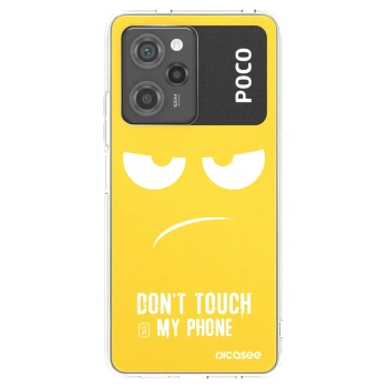 Picasee silikonska prozirna maskica za Xiaomi Poco X5 Pro - Don't Touch My Phone