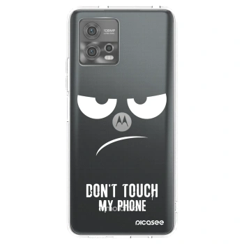 Picasee silikonska prozirna maskica za Motorola Moto G72 - Don't Touch My Phone