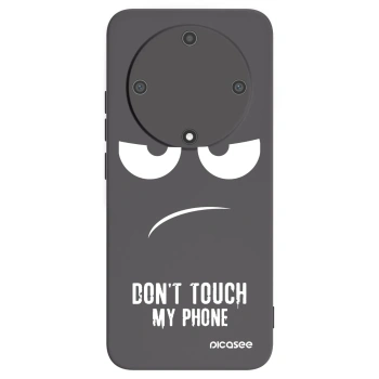 Picasee crna silikonska maskica za Honor Magic5 Lite 5G - Don't Touch My Phone