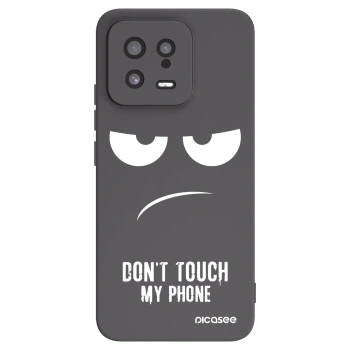 Picasee crna silikonska maskica za Xiaomi 13 - Don't Touch My Phone