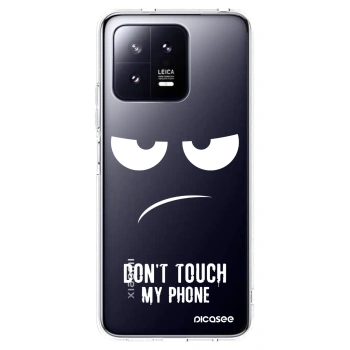 Picasee silikonska prozirna maskica za Xiaomi 13 Pro - Don't Touch My Phone