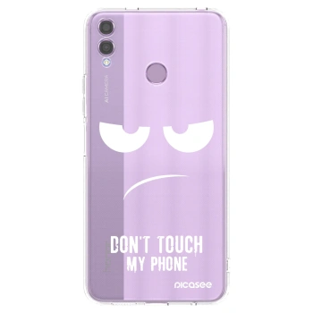 Picasee silikonska prozirna maskica za Honor 8X - Don't Touch My Phone
