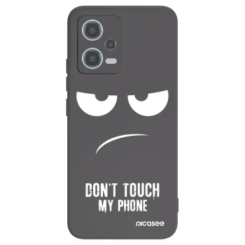 Picasee crna silikonska maskica za Xiaomi Redmi Note 12 5G - Don't Touch My Phone