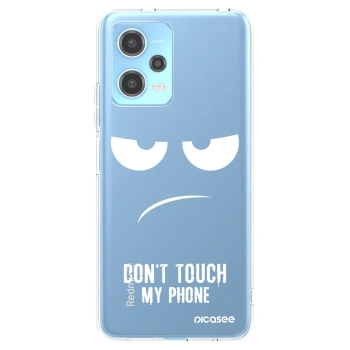 Picasee silikonska prozirna maskica za Xiaomi Redmi Note 12 5G - Don't Touch My Phone