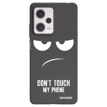 Picasee crna silikonska maskica za Xiaomi Redmi Note 12 Pro+ 5G - Don't Touch My Phone