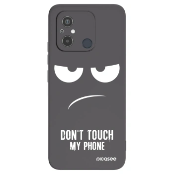 Picasee crna silikonska maskica za Xiaomi Redmi 12C - Don't Touch My Phone