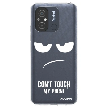 Picasee silikonska prozirna maskica za Xiaomi Redmi 12C - Don't Touch My Phone