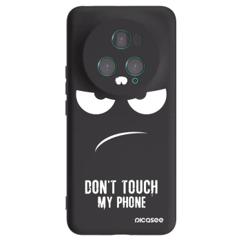 Picasee crna silikonska maskica za Honor Magic5 Pro - Don't Touch My Phone
