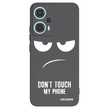 Picasee crna silikonska maskica za Xiaomi Poco F5 - Don't Touch My Phone