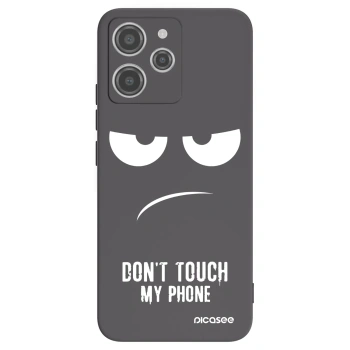 Picasee crna silikonska maskica za Xiaomi Redmi 12 4G - Don't Touch My Phone
