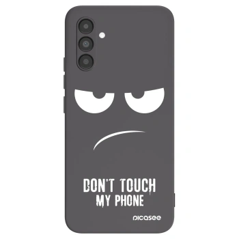 Picasee crna silikonska maskica za Samsung Galaxy A04s A047F - Don't Touch My Phone