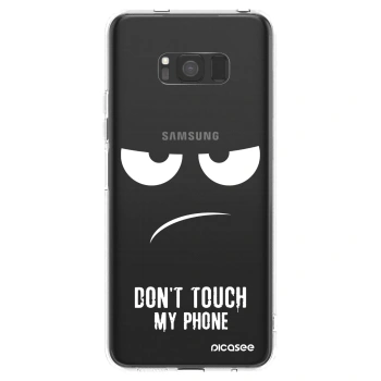 Picasee silikonska prozirna maskica za Samsung Galaxy S8 G950F - Don't Touch My Phone