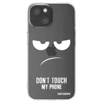 Picasee silikonska prozirna maskica za Apple iPhone 15 - Don't Touch My Phone