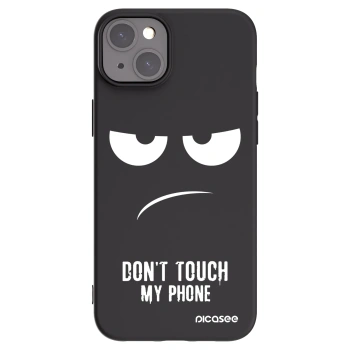 Picasee crna silikonska maskica za Apple iPhone 15 Plus - Don't Touch My Phone