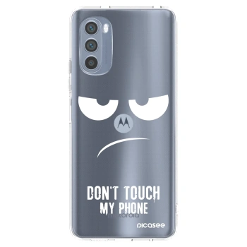 Picasee silikonska prozirna maskica za Motorola Moto G62 - Don't Touch My Phone