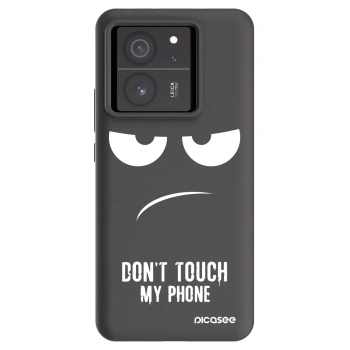 Picasee crna silikonska maskica za Xiaomi 13T - Don't Touch My Phone