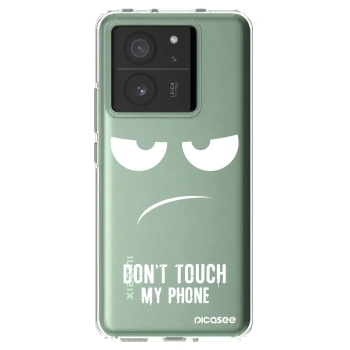 Picasee silikonska prozirna maskica za Xiaomi 13T - Don't Touch My Phone