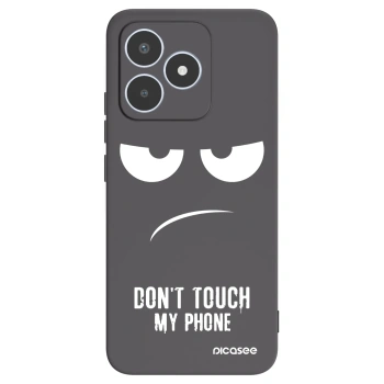 Picasee crna silikonska maskica za Realme C53 - Don't Touch My Phone