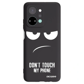 Picasee crna silikonska maskica za Honor X7a - Don't Touch My Phone