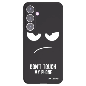Picasee crna silikonska maskica za Samsung Galaxy S24+ S926B 5G - Don't Touch My Phone