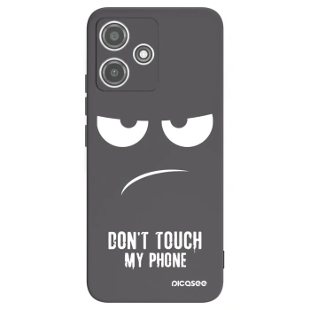 Picasee crna silikonska maskica za Xiaomi Redmi 12 5G - Don't Touch My Phone