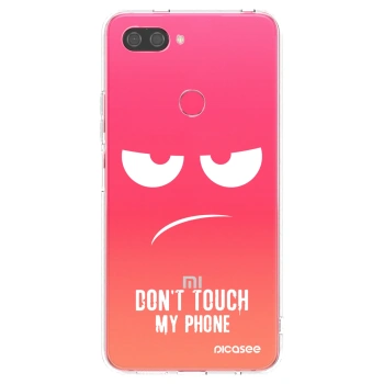 Picasee silikonska prozirna maskica za Xiaomi Mi 8 Lite - Don't Touch My Phone