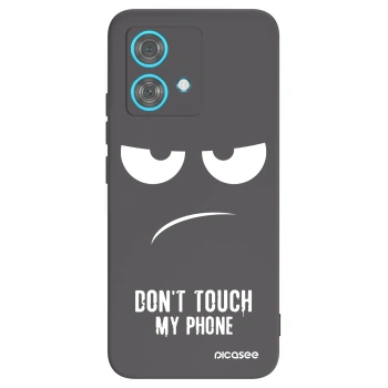 Picasee crna silikonska maskica za Motorola Edge 40 Neo - Don't Touch My Phone
