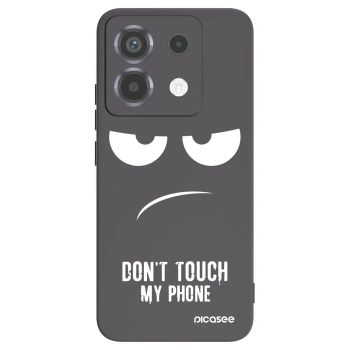 Picasee crna silikonska maskica za Xiaomi Poco X6 - Don't Touch My Phone