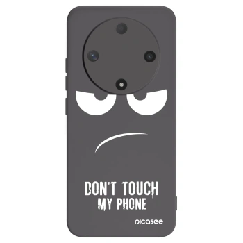 Picasee crna silikonska maskica za Honor Magic6 Lite 5G - Don't Touch My Phone