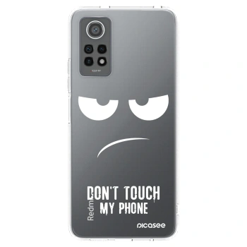 Picasee silikonska prozirna maskica za Xiaomi Redmi Note 12 Pro 4G - Don't Touch My Phone
