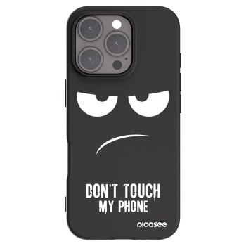 Picasee crna silikonska maskica za Apple iPhone 16 Pro - Don't Touch My Phone