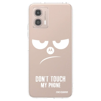 Picasee silikonska prozirna maskica za Motorola Moto G53 5G - Don't Touch My Phone