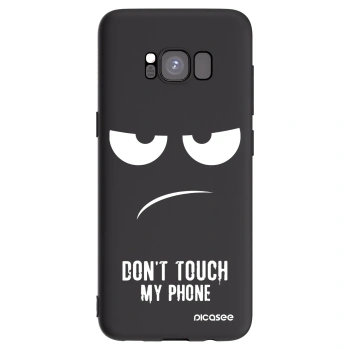 Picasee crna silikonska maskica za Samsung Galaxy S8 G950F - Don't Touch My Phone