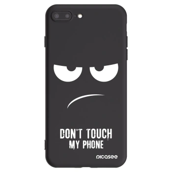 Picasee crna silikonska maskica za Apple iPhone 8 Plus - Don't Touch My Phone