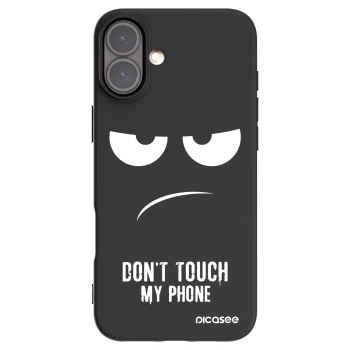 Picasee crna silikonska maskica za Apple iPhone 16 Plus - Don't Touch My Phone