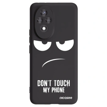 Picasee crna silikonska maskica za Honor 200 5G - Don't Touch My Phone