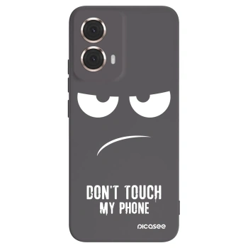 Picasee crna silikonska maskica za Motorola Moto G85 - Don't Touch My Phone