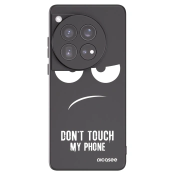 Picasee crna silikonska maskica za OnePlus 12 5G - Don't Touch My Phone